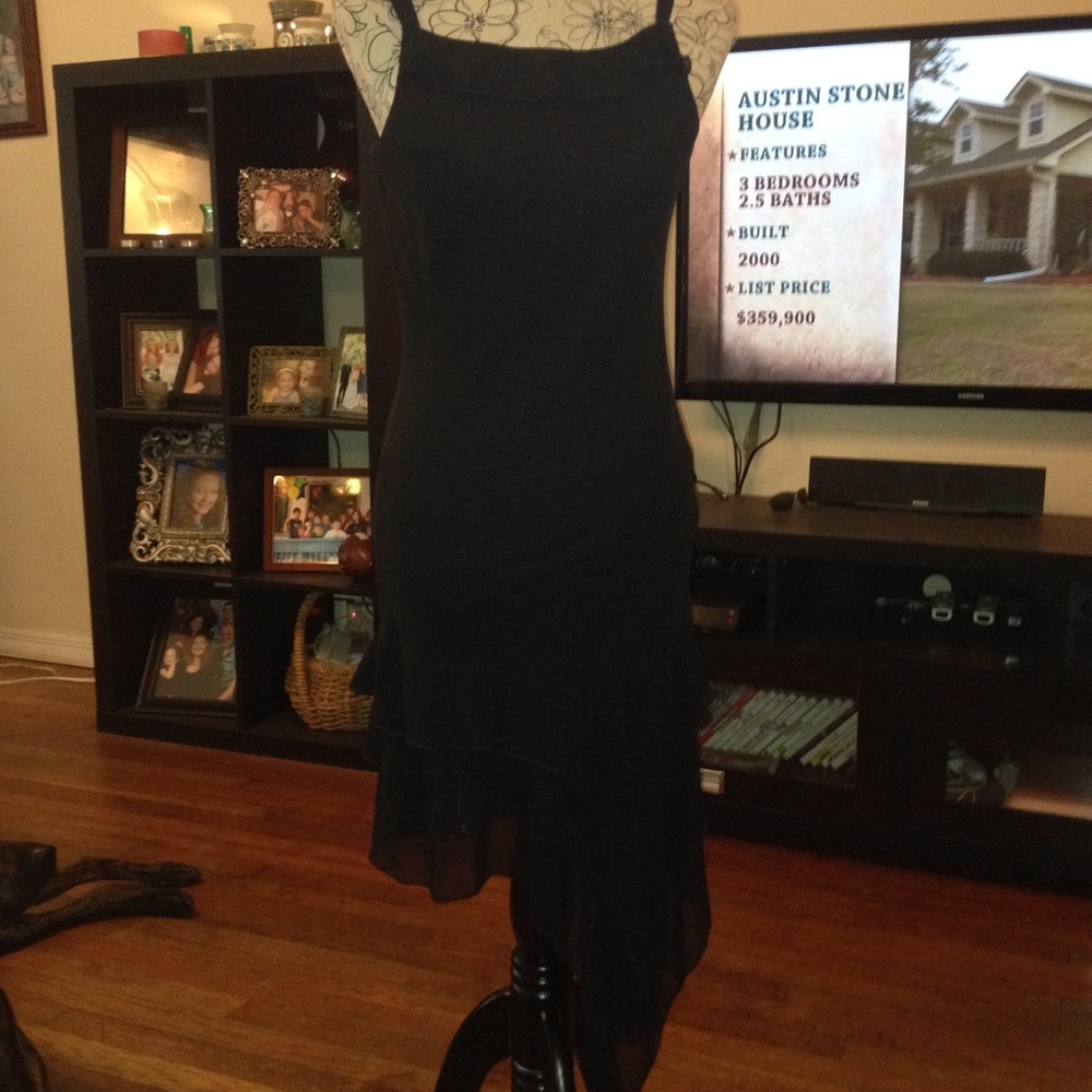 Diagonal hem sleeveless dress S